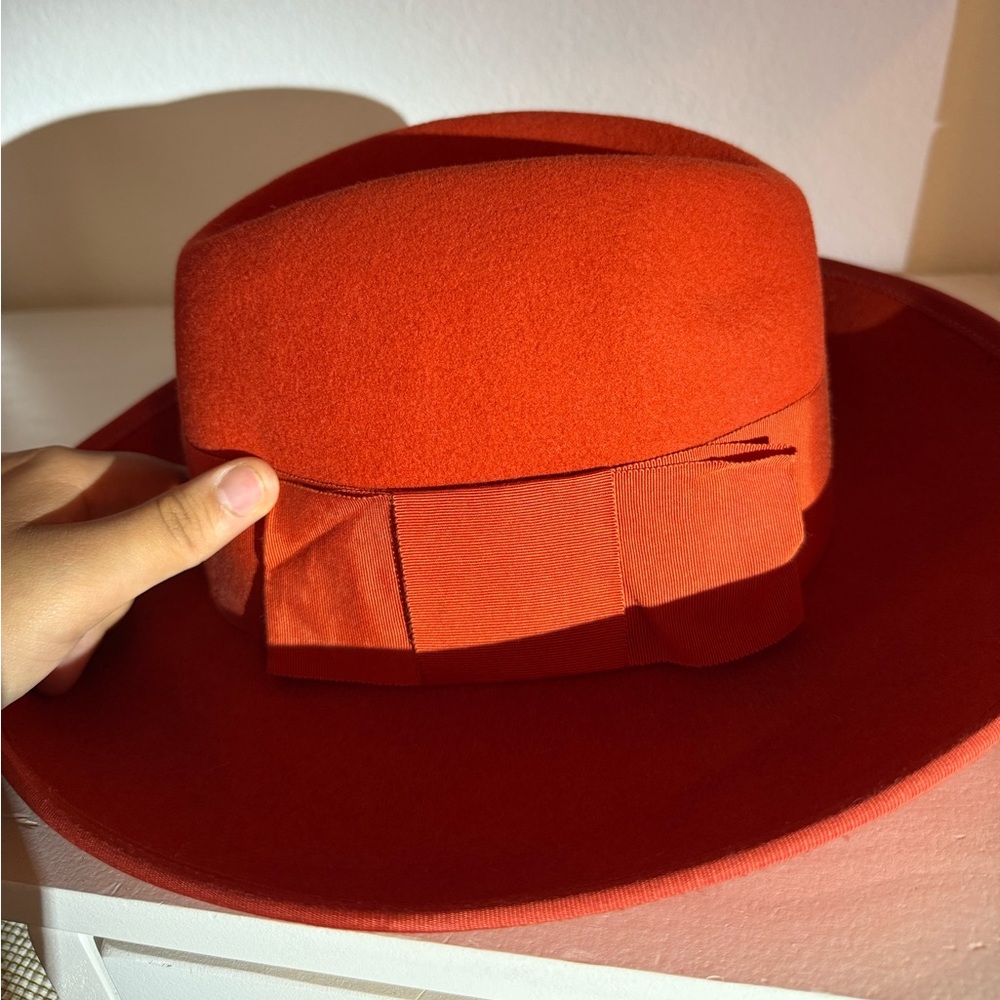Vintage Stylish Red Felt Hat
